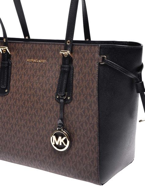 michael kors black purse with neon|Michael Kors brown tote handbags.